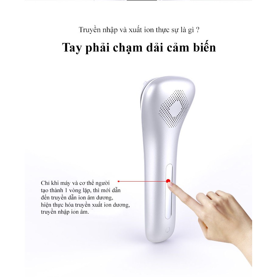 Máy Massage Mặt Cầm Tay Mini Kiêm Máy Di Tinh Chất Nóng Lạnh Ion Giúp Đẩy Dưỡng Chất Đẩy Tế Bào Chết Chăm Sóc Sắc Đẹp