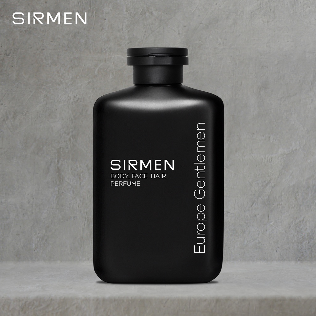 Sữa tắm gội nam 4 in 1 hương nước hoa châu Âu SIRMEN Europe Gentlemen cao cấp 350g công nghệ EU-Nano