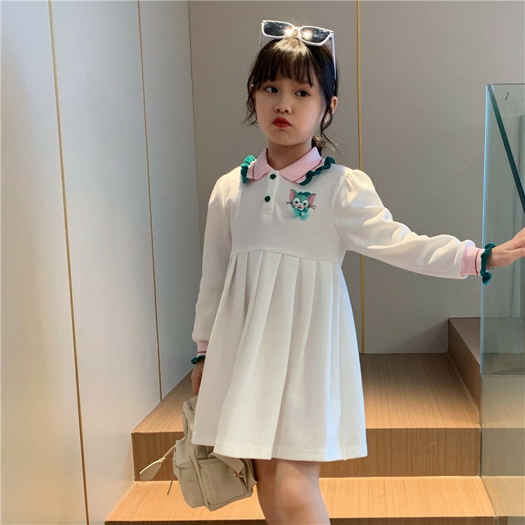 Váy đầm xếp ly ren cao cấp cho bé gái 8-20kg