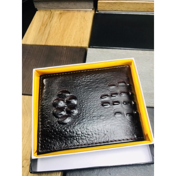 fullbox ví da bò cao cấp dập vân cá sấu bảo hàng da 2 năm