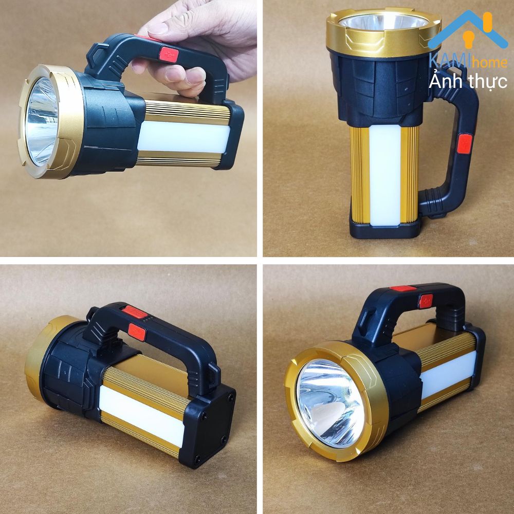 Đèn pin siêu sáng sạc tích điện cỡ lớn cầm tay và để bàn (Chọn mẫu) mã 38038.38036