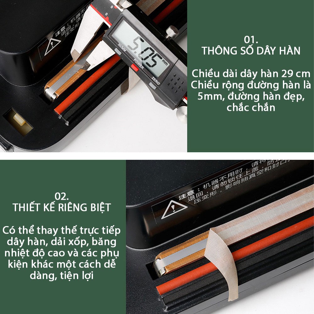 Máy hút chân không thực Phẩm P290B cao cấp, máy đóng gói thực phẩm hàng chính hãng, bảo hành 12 tháng