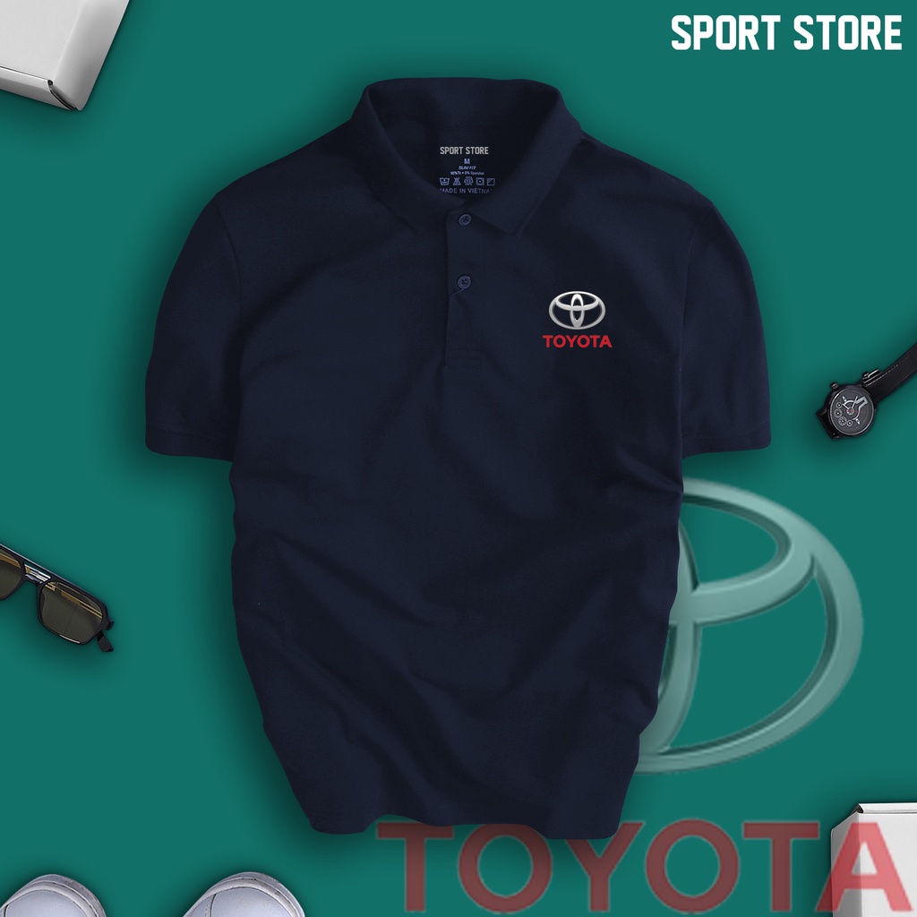 Áo Thun Polo có cổ tay ngắn Toyota Cao Cấp, không xù, trẻ trung năng động TOYOTA