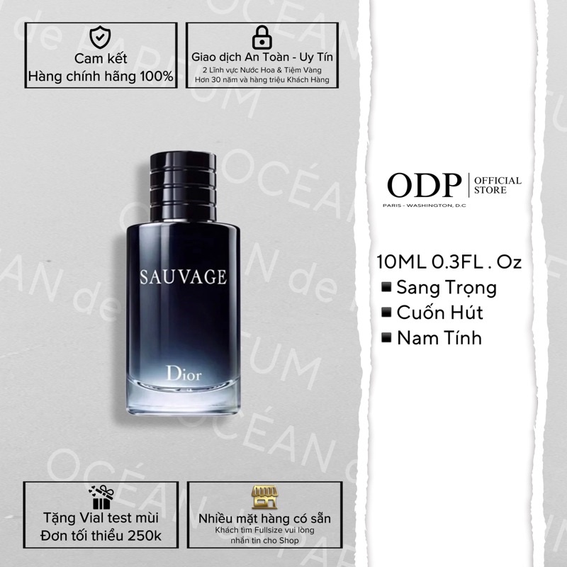 Nước hoa nam Dior Sauvage EDT 5ML 10ML