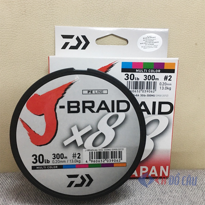 Dây PE Daiwa J-braid X8 made in Japan
