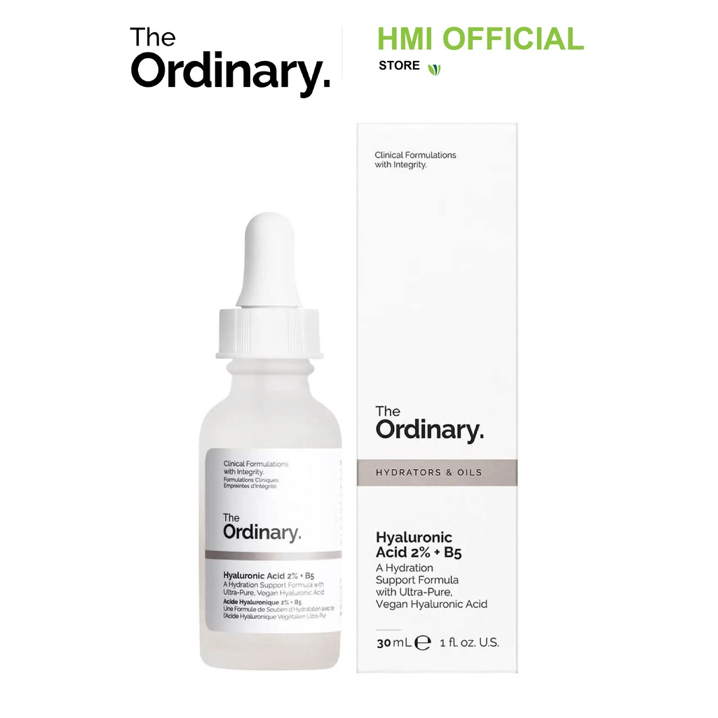 The Ordinary Hyaluronic Acid 2% + B5 30ml của Mỹ, Tinh Chất Phục Hồi Và Dưỡng ẩm Sâu.