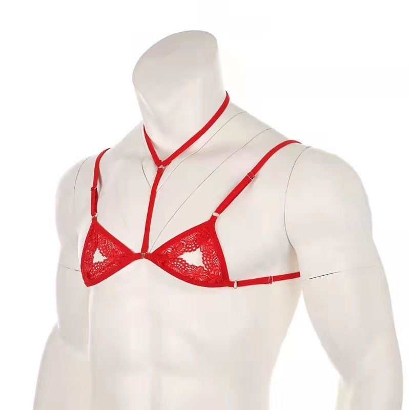 Áo Ngực Nam Quyến Rũ Pseudo-Mother Nén Chéo gay gay Pervert Cực Kỳ Sexy Giao Hàng HSZ4