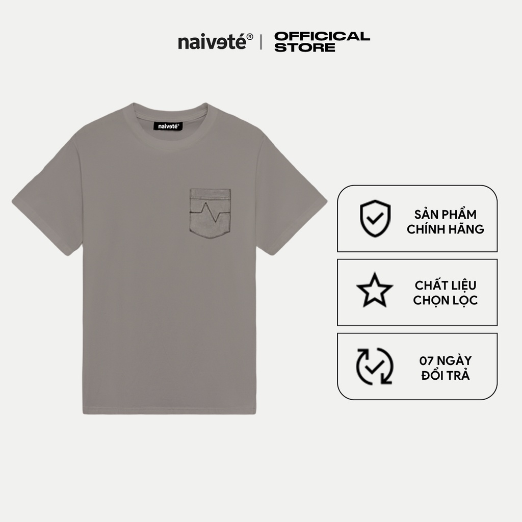 Áo thun unisex basic NAIVETE chất liệu cotton cao cấp