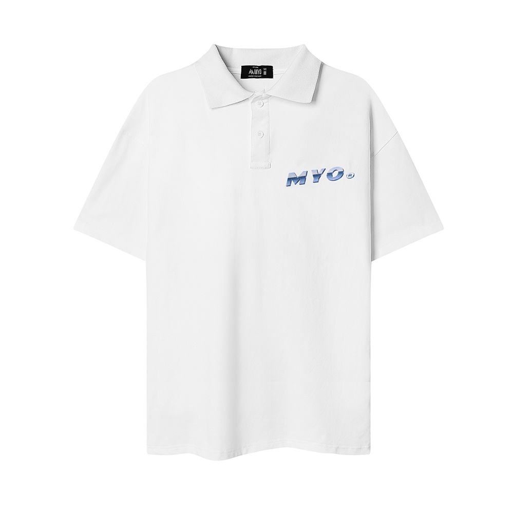 Áo Polo Oversize MYO Vải Cotton In Hình Chrome