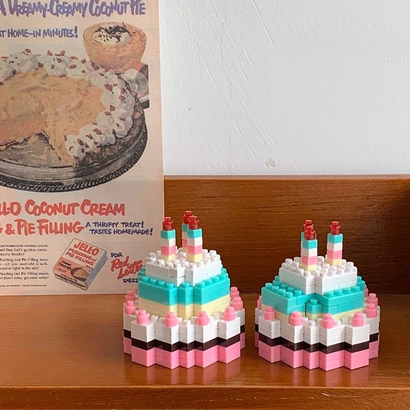 Đồ chơi lắp ráp Legogi BÁNH SINH NHẬT MINI  mô hình lắp ghép quà tặng sinh nhật