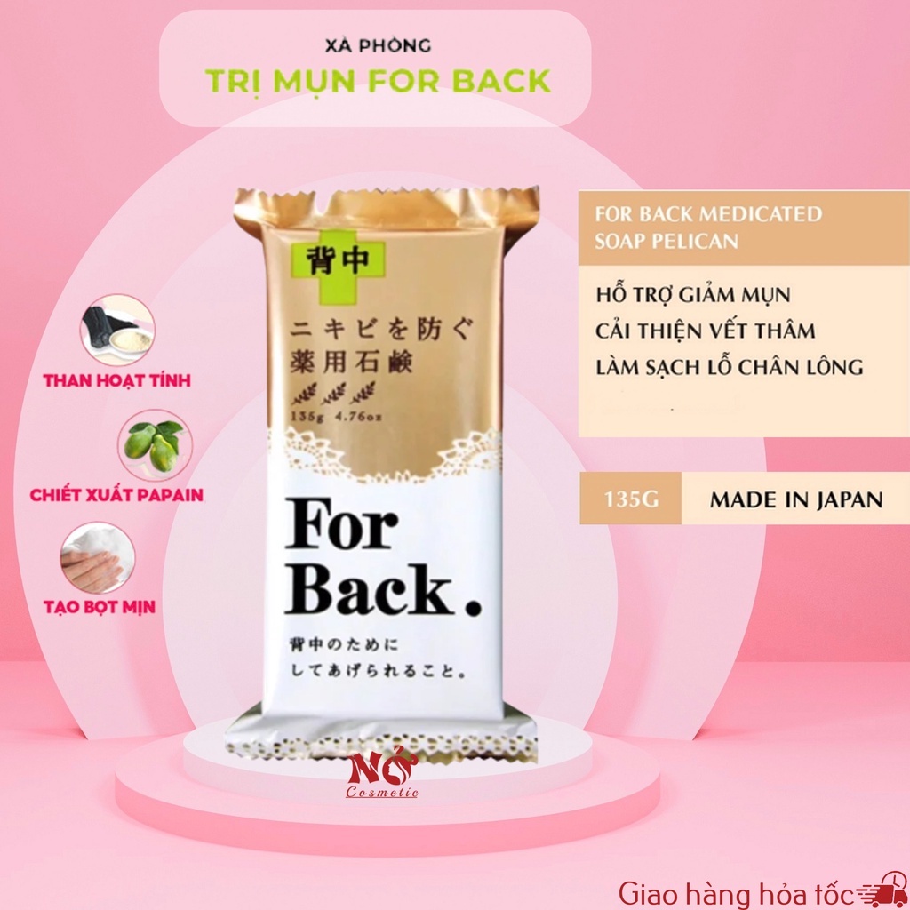 Xà phòng giảm mụn lưng Pelican For Back Nhật Bản 135g