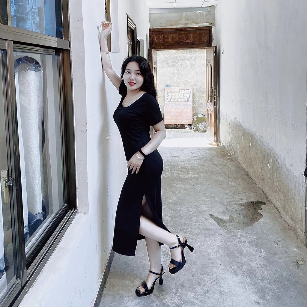 Emma💞Giày sandal cao gót hở mũi có khóa thời trang mùa hè 9cm siêu cao, chống thấm nước