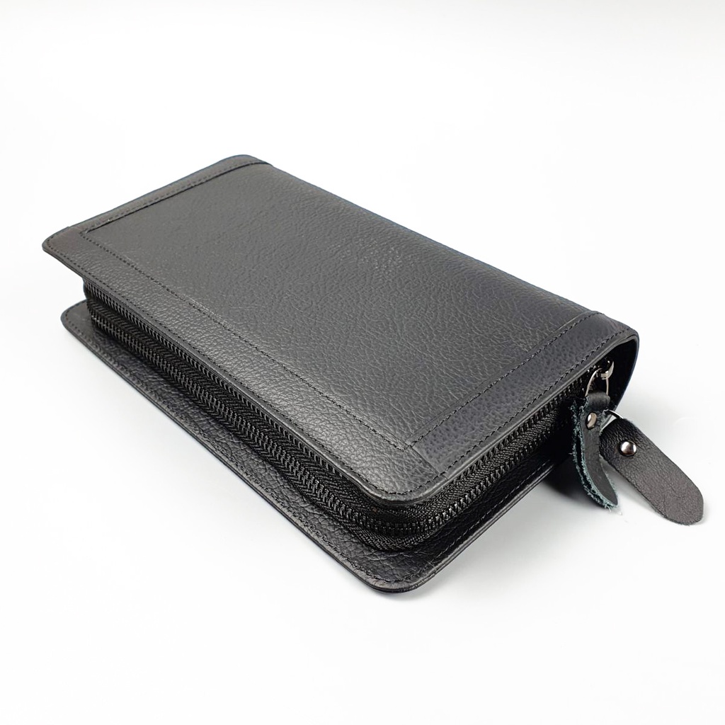 Ví clutch cầm tay nam da bò thật CL140VB (Đen/ Nâu) [Freeship]- 100% da bò thật, BH 3 năm