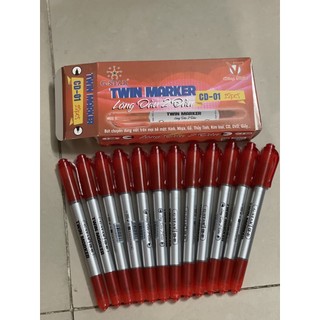 5 cây Bút lông dầu 2 đầu Gstar CD-01 ( 5 cây)