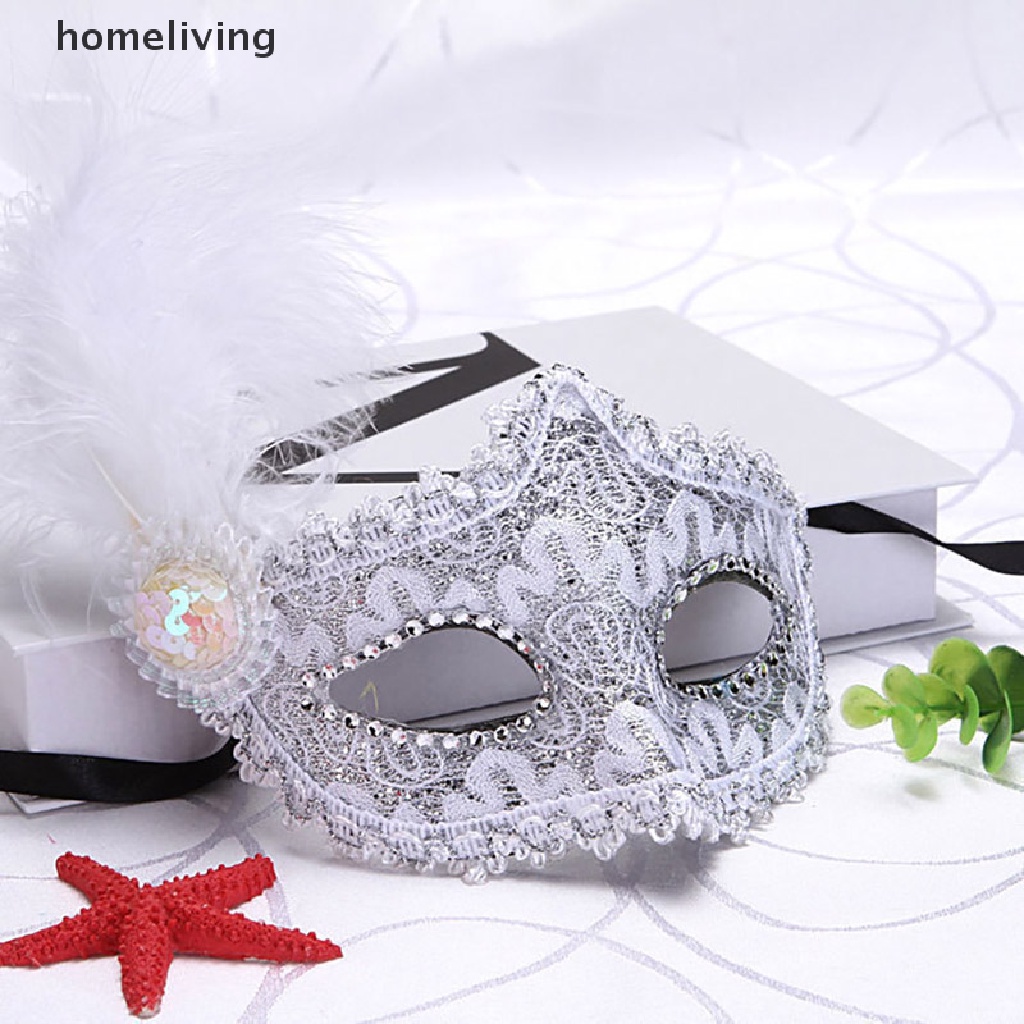 Mặt Nạ Lông Vũ Hóa Trang Halloween / Giáng Sinh