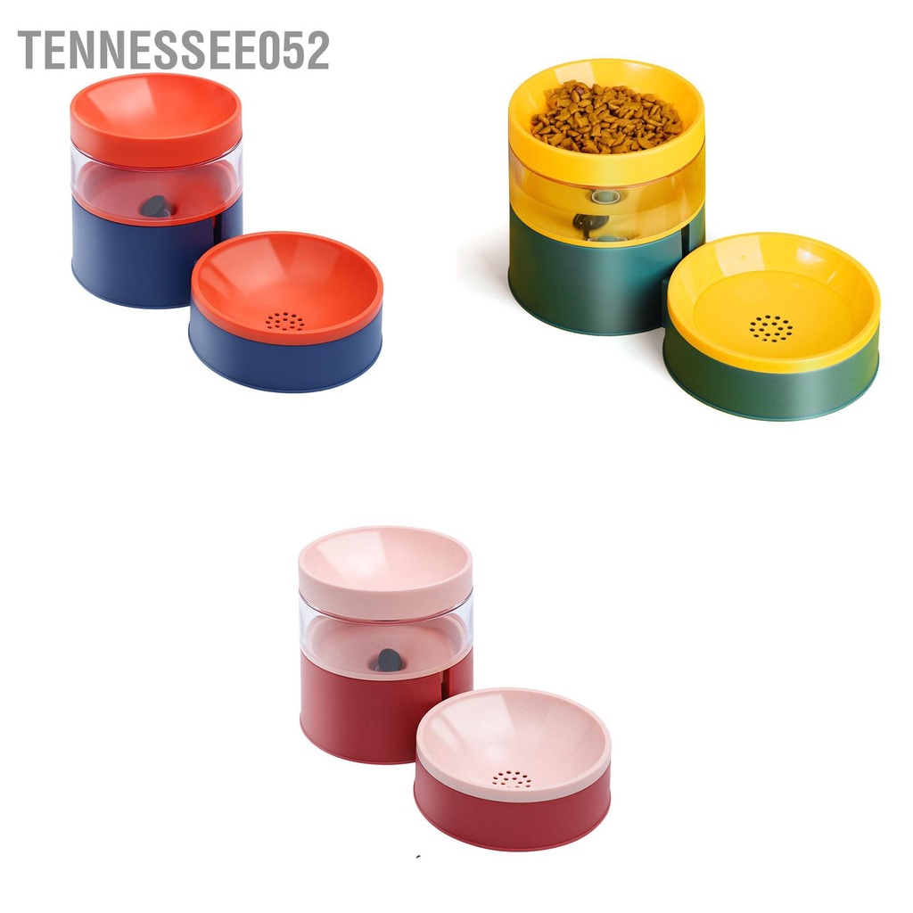 [Hàng HOT] Bát ăn chó mèo tự động - Bát nước uống tự động cho thú cưng 2 trong 1 nâng cao Bảo vệ cổ【Tennessee052】