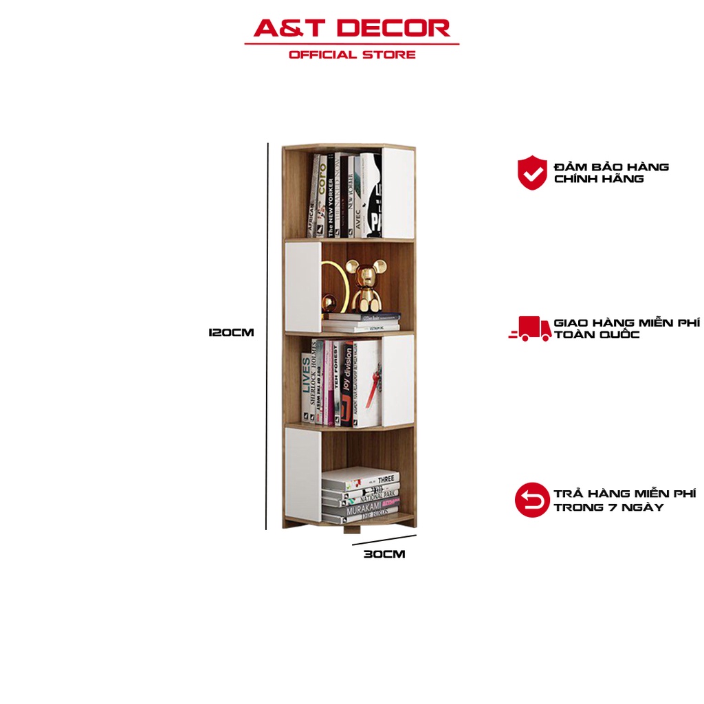 Kệ Góc Tường Ngũ Giác, tiện lợi, kệ đa năng, bền đẹp chất gỗ MDF dày 12mm