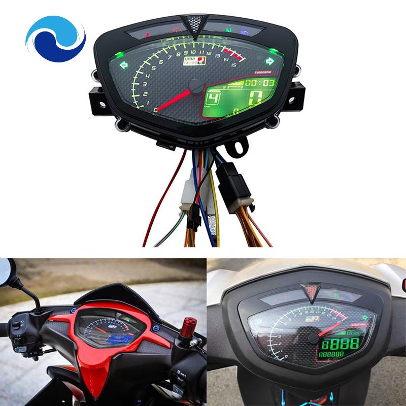 Đồng Hồ Đo Tốc Độ Kỹ Thuật Số Màn Hình LCD Dành Cho Xe Mô Tô Yamaha Lc135 V1 Jx