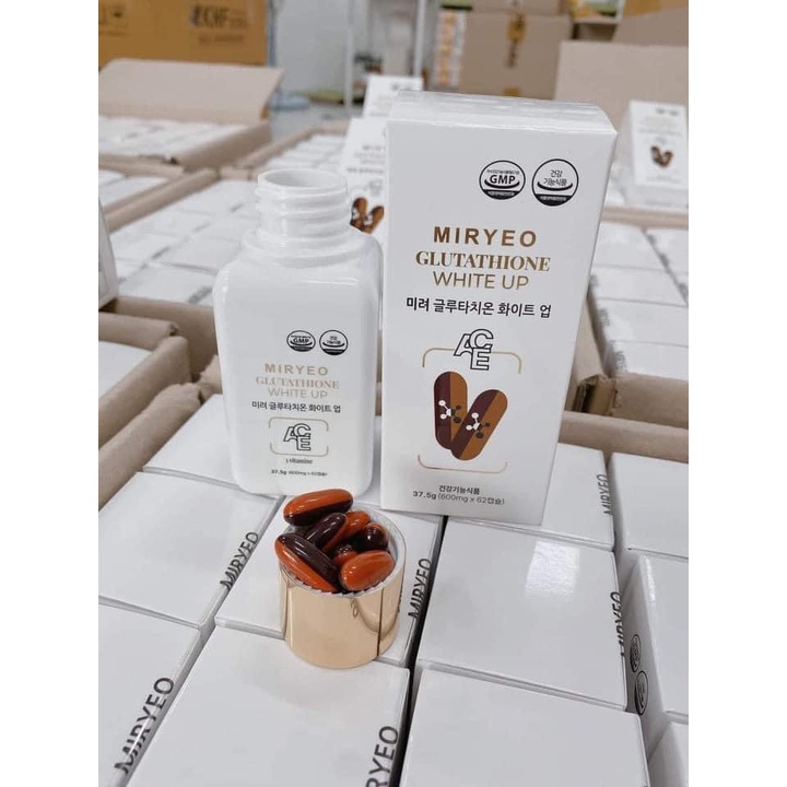 VIÊN UỐNG TRẮNG DA CHUYÊN SÂU 𝑮𝑳𝑼𝑻𝑨𝑻𝑯𝑰𝑶𝑵𝑬 MIRYEO WHITE UP Hộp 62viên