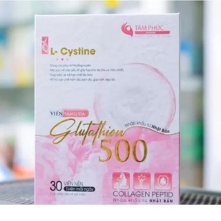 Viên Uống Trắng Da Glutathion 500mg Giúp Trắng Da Toàn Thân, Đẹp Dáng,Sáng Da, Mờ Nám Tâm Phúc Collagen đốt cháy mỡ thừa