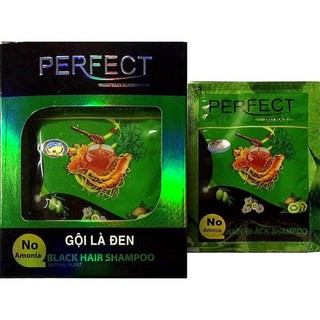 Hộp 10 gói gội là đen perfect nhân sâm hongkong