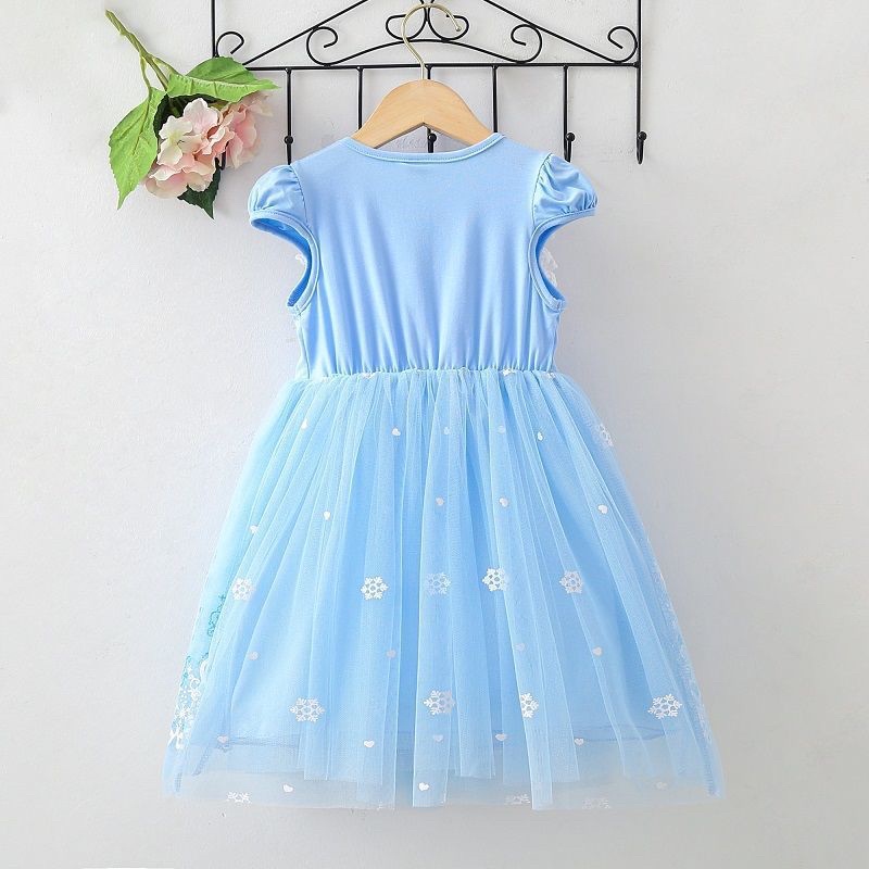 Đầm voal công chúa Elsa.