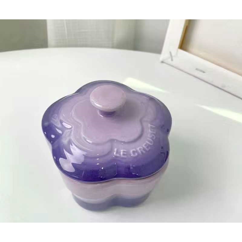 Cốc hoa Lereuset dùng nướng bánh cupcake, caramen, decor trang trí món ăn đựng nước sốt nước chấm gia vị size 9cm