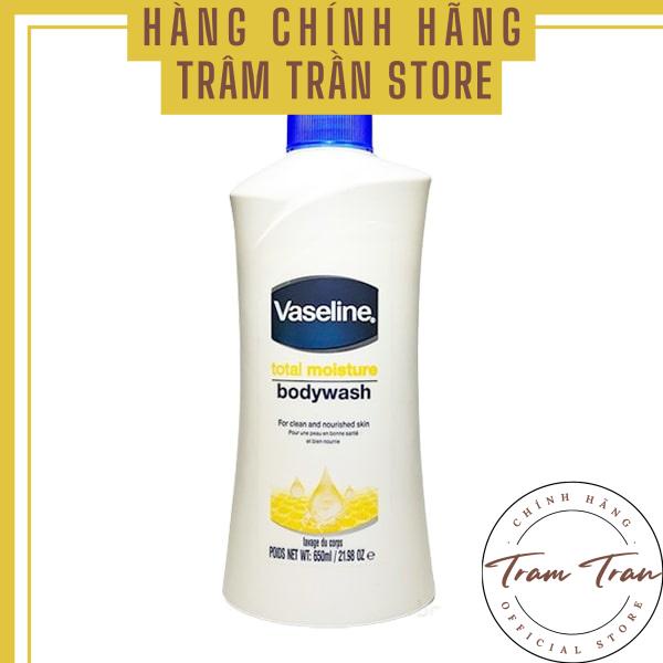 Sữa tắm dưỡng da trắng  cấp ẩm cho da  Vaseline Total Moisture 650ml - MỸ