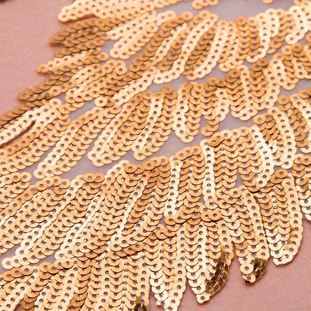 EXPEN 1 Cặp Cánh Thiên Thần Đính Kim Sa Màu Bạc Tự Làm Áo Khoác Jean