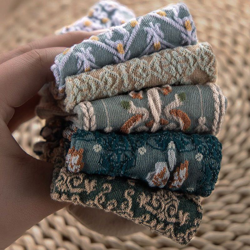 Set 10 Đôi Vớ Phong Cách Mori Hàn Quốc Cổ Điển Dành Cho Nữ