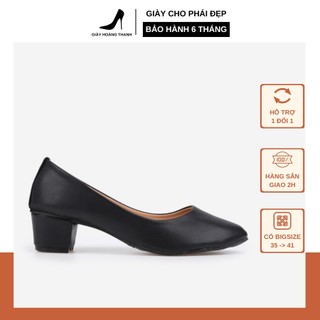 Giày Cao Gót Mũi Nhọn 3 Phân Giày Nữ Búp Bê Big Size Đế Vuông Cổng Sở Hoàng Thanh G2