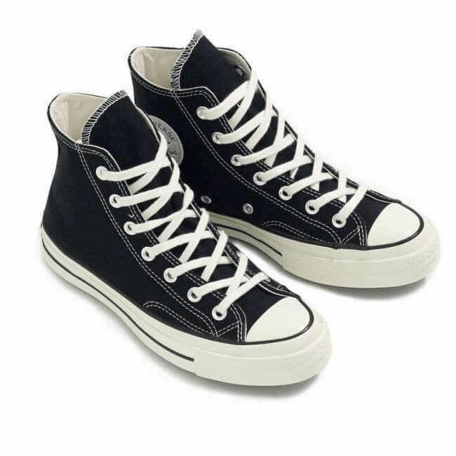 Giày_converse cổ cao 1970s, Giày_converse classic đen trắng, CV cổ cao mũi bóng bản đẹp full box bill