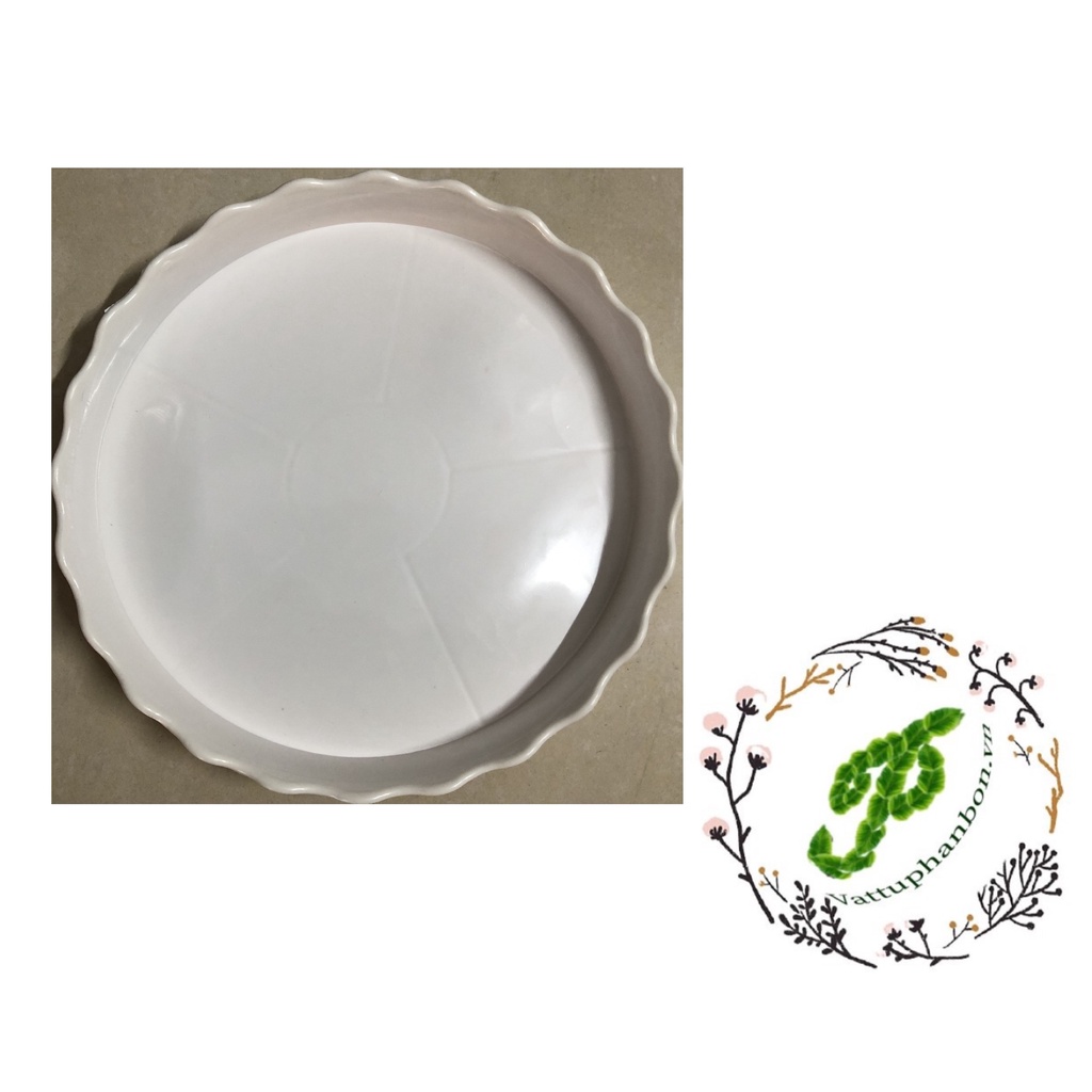 Đĩa lót chậu tròn khía Phi 18cm - #050D#