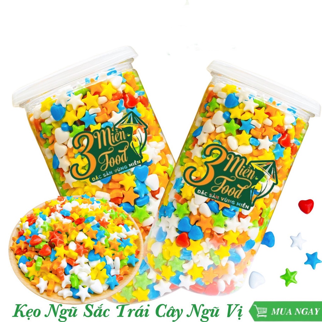 500g kẹo ngũ sắc nhiều hình hấp dẫn, siêu ngon