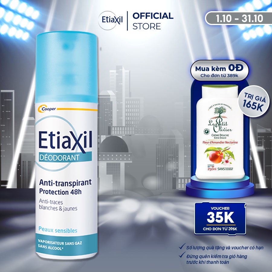 Xịt khử mùi hàng ngày Etiaxil 100ml