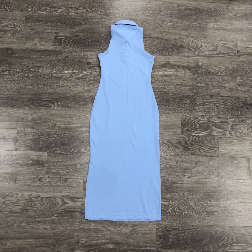 Đầm maxi cổ polo