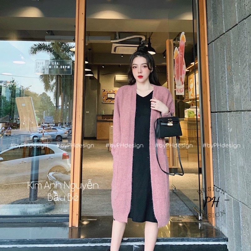 Khoác len dáng dài 5 màu