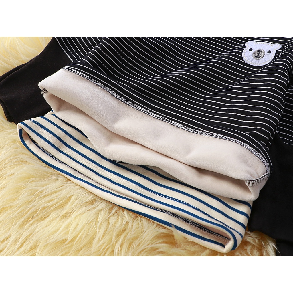 73-140cm Áo sơ mi đáy cổ cao dành cho trẻ em bé trai bé gái Lớp lót lông cừu dày mùa thu đông cho bé dài tay Sw