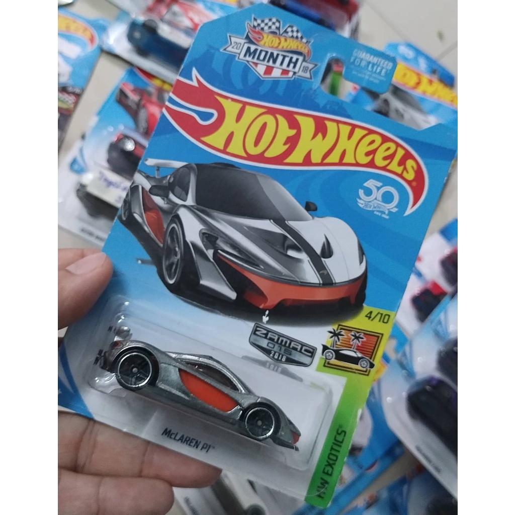 Xe Hotwheels Siêu Xe McLaren P1 (Zamac, Màu Xám, Card Mỹ)