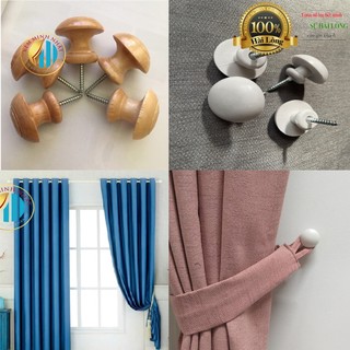 Núm cột gỗ và nhựa loại 1 gắn tường dùng để treo dây cột rèm, dây vén màn cửa sổ