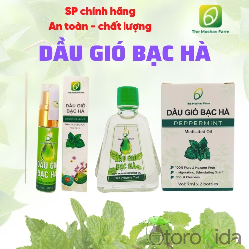 Dầu gió bạc hà nguyên chất The Moshav Farm thơm dịu thông mũi giảm căng thẳng mệt mỏi - mùi hương gây thương nhớ