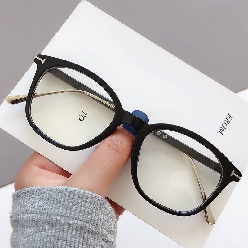 Mắt Kính Gọng Vuông Kim Loại Chống Bức Xạ Ánh Sáng Xanh Thời Trang Cho Nữ