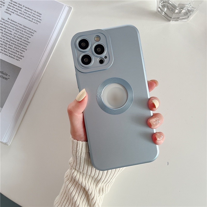 Ốp hở táo nhám cho iphone 6plus/7plus/X/Xsmax/11/11promax/12/12promax/13/13pro/13promax/14/14pro/14plus/14promax
