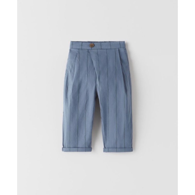 Quần xuông cúc lệch Zr bé trai kẻ sọc dư xịn siêu Tây.