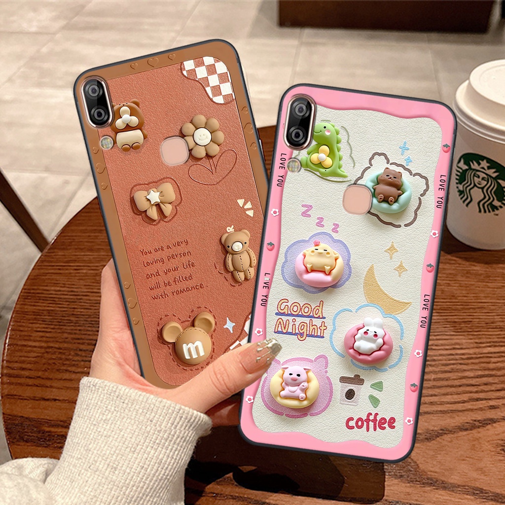 Ốp Vsmart Bee / Bee3 / Active1 / Active 1 Plus in hình Good Night Coffee Hiệu Ứng 3D siêu hót