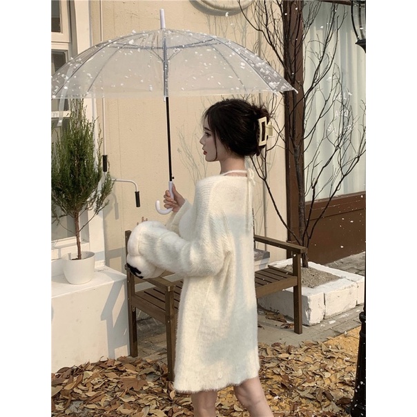 Set Len Lông Thỏ Siêu Mịn Body Áo Yếm + Chân Váy Và Áo Khoác Có Bán Rời