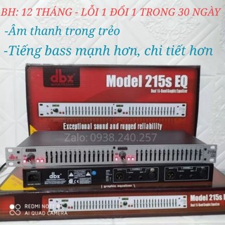 [LOẠI 1 DBX]Lọc xì equalizer dbx 215s màu bạc hàng loại 1 chuẩn cao cấp bảo hành 12 tháng