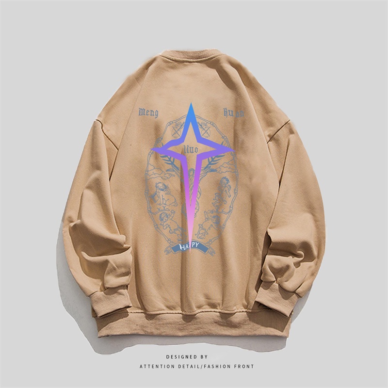 NRVP Áo Thun Nữ Dài Tay Dáng Rộng In Hình Phong Cách Hàn Quốc Mới