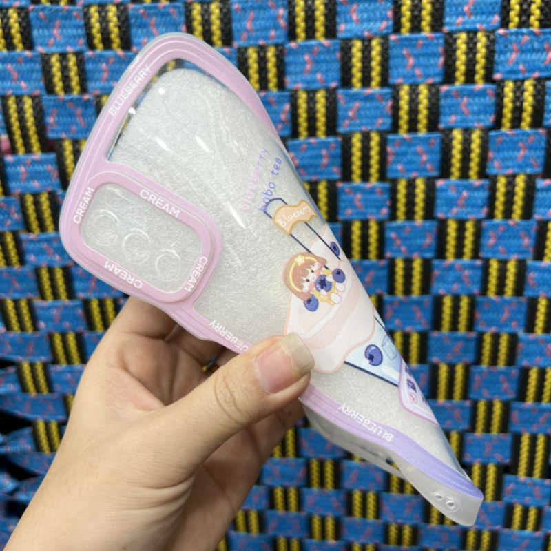 Ốp lưng Xiaomi Redmi Note 10 5G dẻo hình siêu dễ thương viền lượn sóng bảo vệ camera