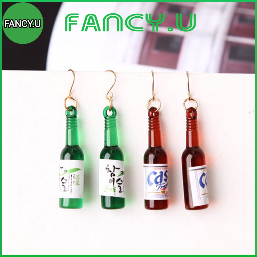 Bông Tai Khuyên Tai Nữ Phong Cách Hàn Quốc Hình Chai Rượu Vô Cùng Dễ Thương 2 Màu Xanh , Đỏ ( Có Chọn Màu ) KT-09